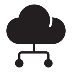 cloud service glyph icon