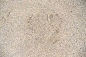 Footprint in sand