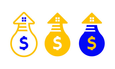 House prices growth icon vector image