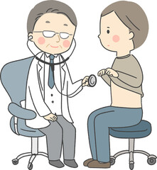 Fototapeta premium 診察をする男性医師