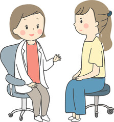 問診をする女性医師