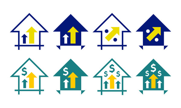 House prices growth icon vector image