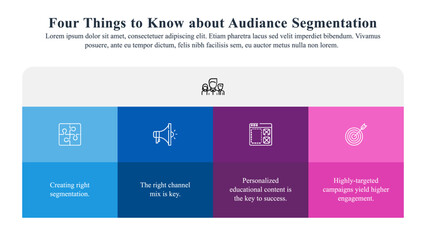 Infographic template of audience segmentation.