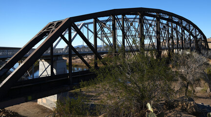 The Ocean-to-Ocean Bridge, built in 1915,  is a through truss bridge spanning the Colorado River in Yuma, Arizona. , it was the earliest example of a through truss bridge in Arizona.