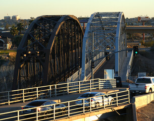 The Ocean-to-Ocean Bridge, built in 1915,  is a through truss bridge spanning the Colorado River in Yuma, Arizona. , it was the earliest example of a through truss bridge in Arizona.