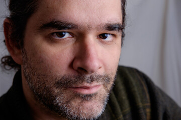 Obraz premium retrato cabelo comprido sorriso