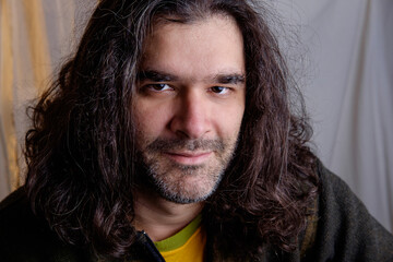 Fototapeta premium retrato cabelo comprido sorriso