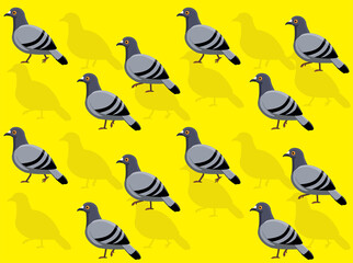 Fototapeta premium Animal Pigeon Walking Seamless Wallpaper Background