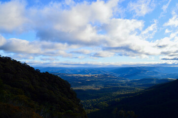 A view into the valley at Katoomba in the Blue Mountains of Australia
