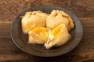 油揚げと卵の袋煮