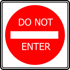Road sign no entry permit. Vector image. - obrazy, fototapety, plakaty