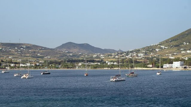 Video of picturesque port of Paroikia, Paros island, Cyclades, Greece