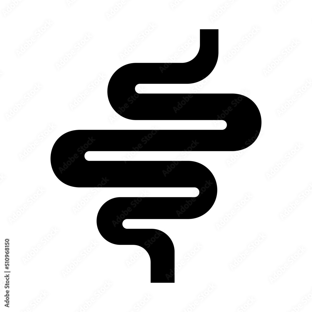 Sticker intestine glyph icon