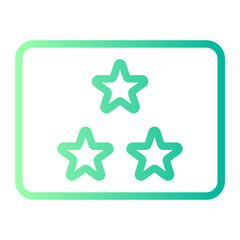 three stars gradient icon
