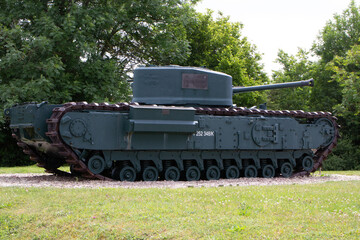 The old British WW2 Churchill tank