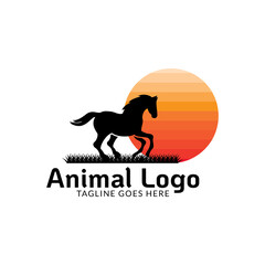 animal logo icon vector illustration.