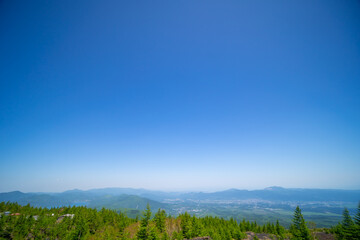 Fototapeta na wymiar 富士山　須走口5合目から眼下を望む　御殿場市　 May 2022