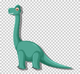 Cute diplodocus dinosaur isolated