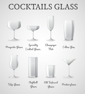 Types of cocktail glasses