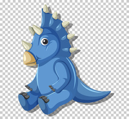 Cute triceratops dinosaur isolated