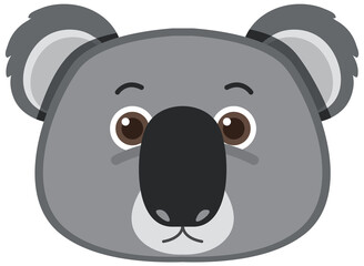 Koala head in flat style