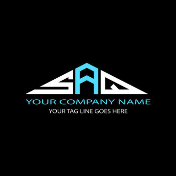 SAQ letter logo creative design with vector graphic