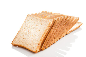 slices of bread isolated