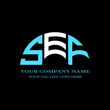 SEF letter logo creative design with vector graphic