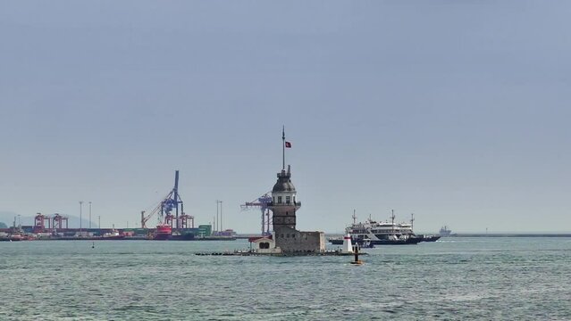 Maiden's Tower also known as Leander's Tower in Istanbul, Turkey