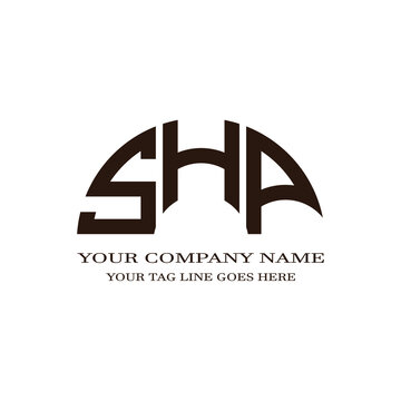 SHP letter logo creative design with vector graphic