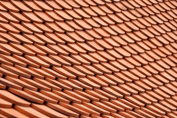 Brown tile roof line, Brown pattern background.