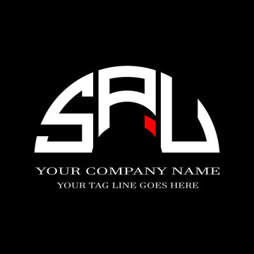 SPU letter logo creative design with vector graphic