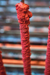 Copper powder overgrowth on cathode in electrolytic workshop