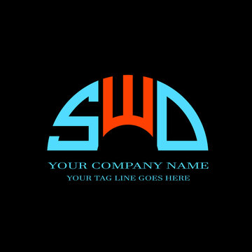 SWD letter logo creative design with vector graphic