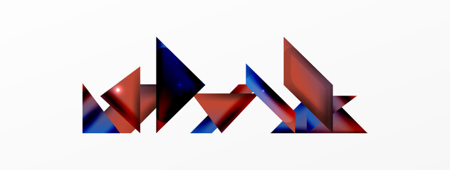 Dynamic 3d geometric abstract background. Triangles and other simple forms composition. Vector Illustration For Wallpaper, Banner, Background, Card, Book Illustration, landing page