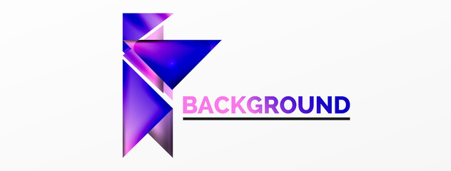 Dynamic 3d geometric abstract background. Triangles and other simple forms composition. Vector Illustration For Wallpaper, Banner, Background, Card, Book Illustration, landing page