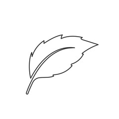 Leaf vector. Outline leaf icon on white background