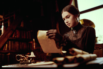 heroine reading a letter