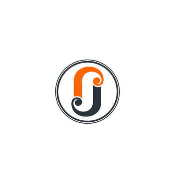 initial icon of sj, sj logo template, vector art.