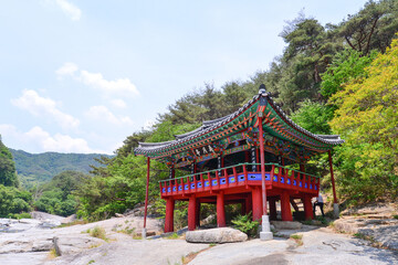 Nongwoljeong Pavilion in Aneui-myeon, Hamyang-gun, Gyeongsangnam-do, South Korea.