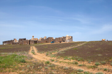 Panorama of Sarai-Batu. An ancient city, the capital of the Golden Horde. Astrakhan region. Russia