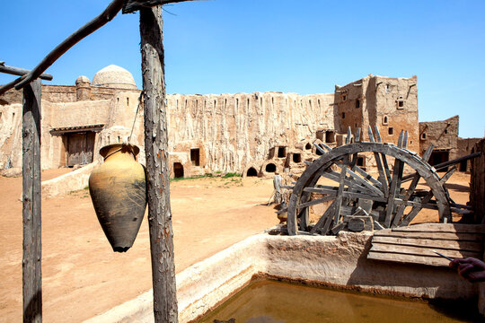 Tatar-Mongol water supply system. Sarai-Batu, an ancient city, the capital of the Golden Horde. Astrakhan region. Russia