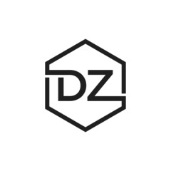 DZ logo vector design illustration