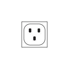 Power outlet flat icon Free Vector