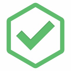 Check marks, Tick marks, Accepted, Approved, Yes, Correct, Ok, Right Choices, Task Completion, Voting. - vector mark symbols in green. Isolated icon.