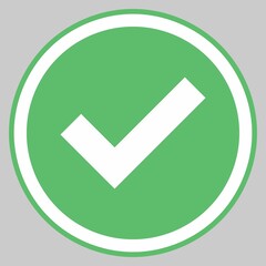 Check marks, Tick marks, Accepted, Approved, Yes, Correct, Ok, Right Choices, Task Completion, Voting. - vector mark symbols in green. Isolated icon.