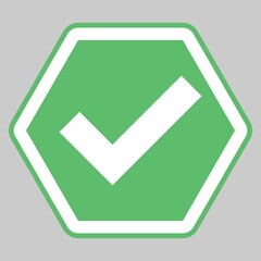 Check marks, Tick marks, Accepted, Approved, Yes, Correct, Ok, Right Choices, Task Completion, Voting. - vector mark symbols in green. Isolated icon.