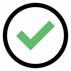 Check marks, Tick marks, Accepted, Approved, Yes, Correct, Ok, Right Choices, Task Completion, Voting. - vector mark symbols in green. Isolated icon.