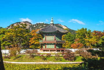 Hyangwonjeong Pavilion in Gyeongbokgung, seoul