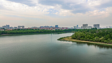 Obraz premium Landscape of Nanhu Park in Changchun, China